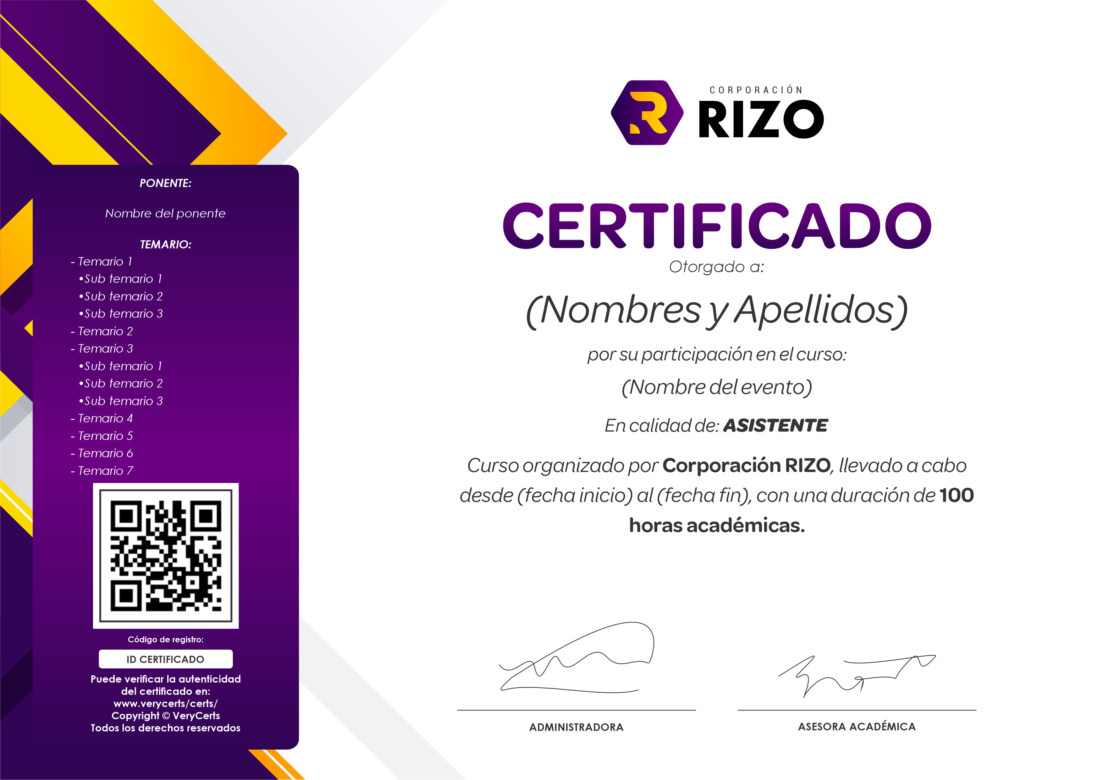 Modelo de Certificado